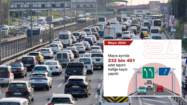 TÜİK rakamları paylaştı: Mayısta trafiğe kaydı yapılan araç sayısı ne kadar?